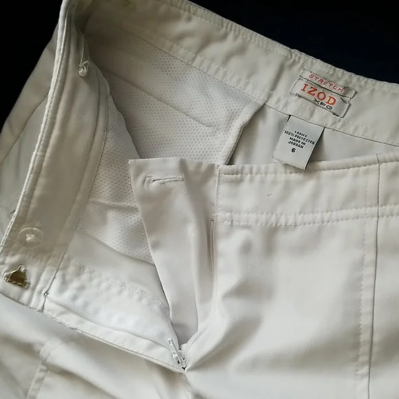 Izod white golf shorts sz 6 - Picture 2 of 5